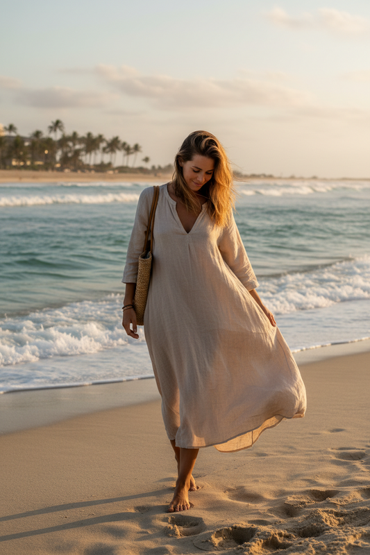 Breezy Linen Beach Dress