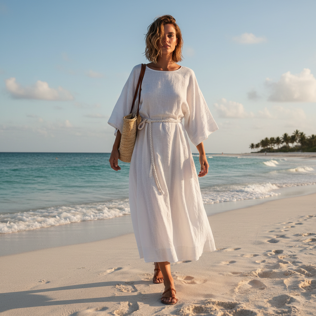 Breezy Linen Beach Dress